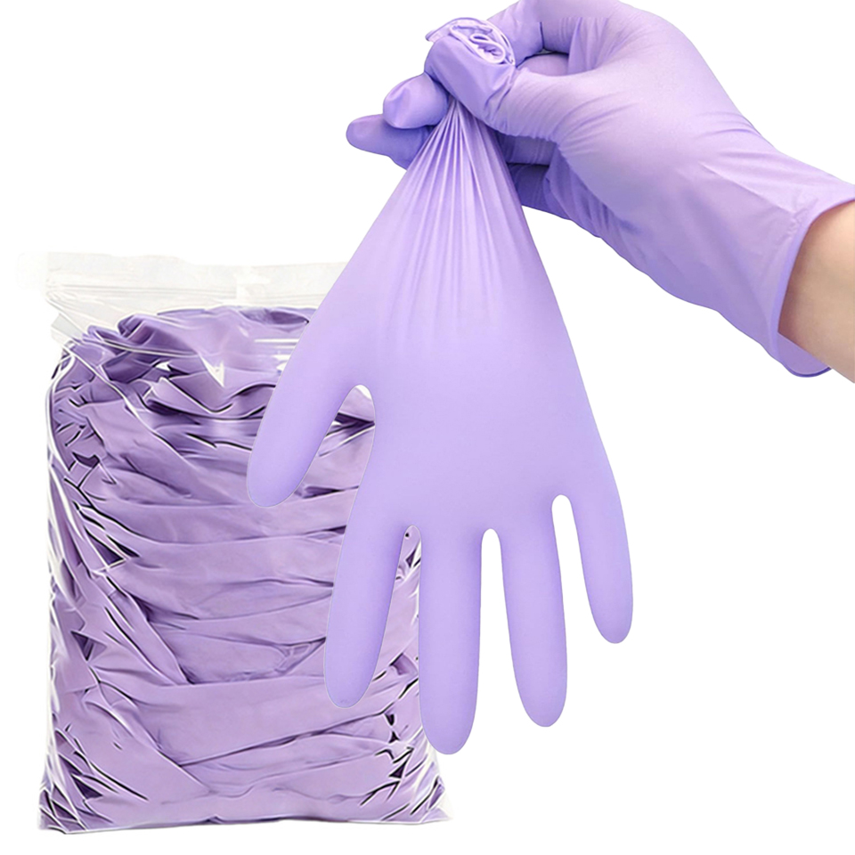 Disposable Gloves Nitrile - 50/100 Adet Mor Tek Kullanımlık Nitril