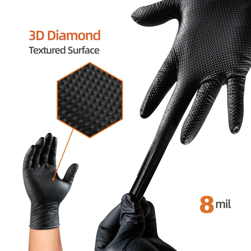 8 Mil Ağır Hizmet Tipi Siyah N - Disposable Gloves Nitrile incelemesi ve fiyatı