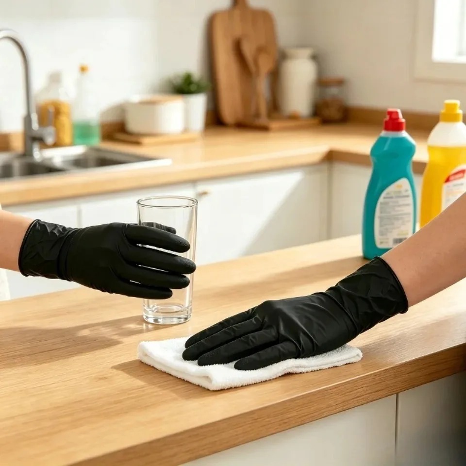 100 Adet/Kutu Siyah Nitril Eld - Disposable Gloves Nitrile incelemesi ve fiyatı