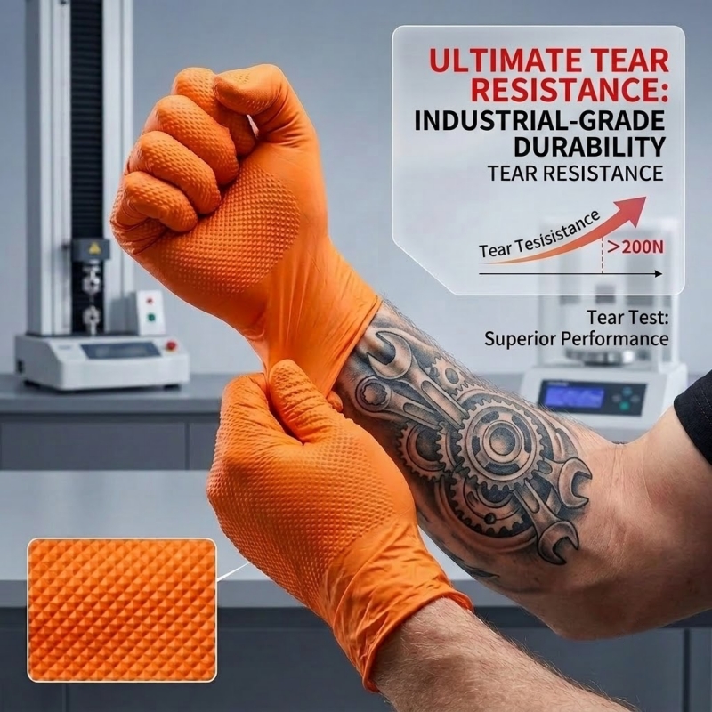 Ağır Hizmet Tipi Turuncu Nitri - Disposable Gloves Nitrile incelemesi ve fiyatı