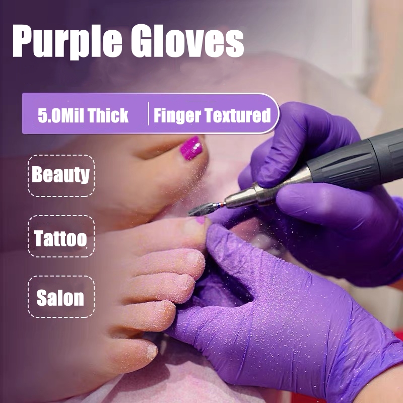 50/100 adet menekşe nitril eld - Disposable Gloves Nitrile incelemesi ve fiyatı